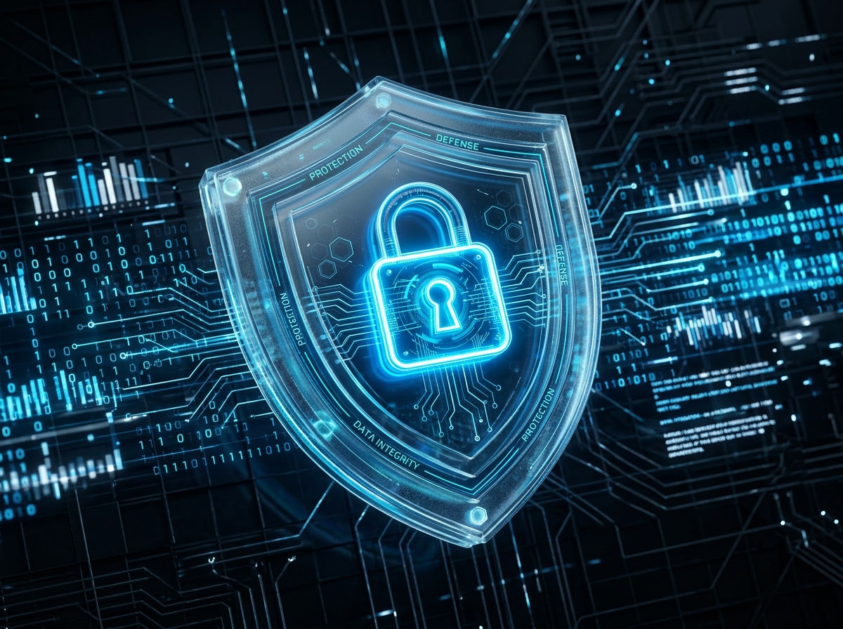 Enterprise Cybersecurity 3D Shield Vault